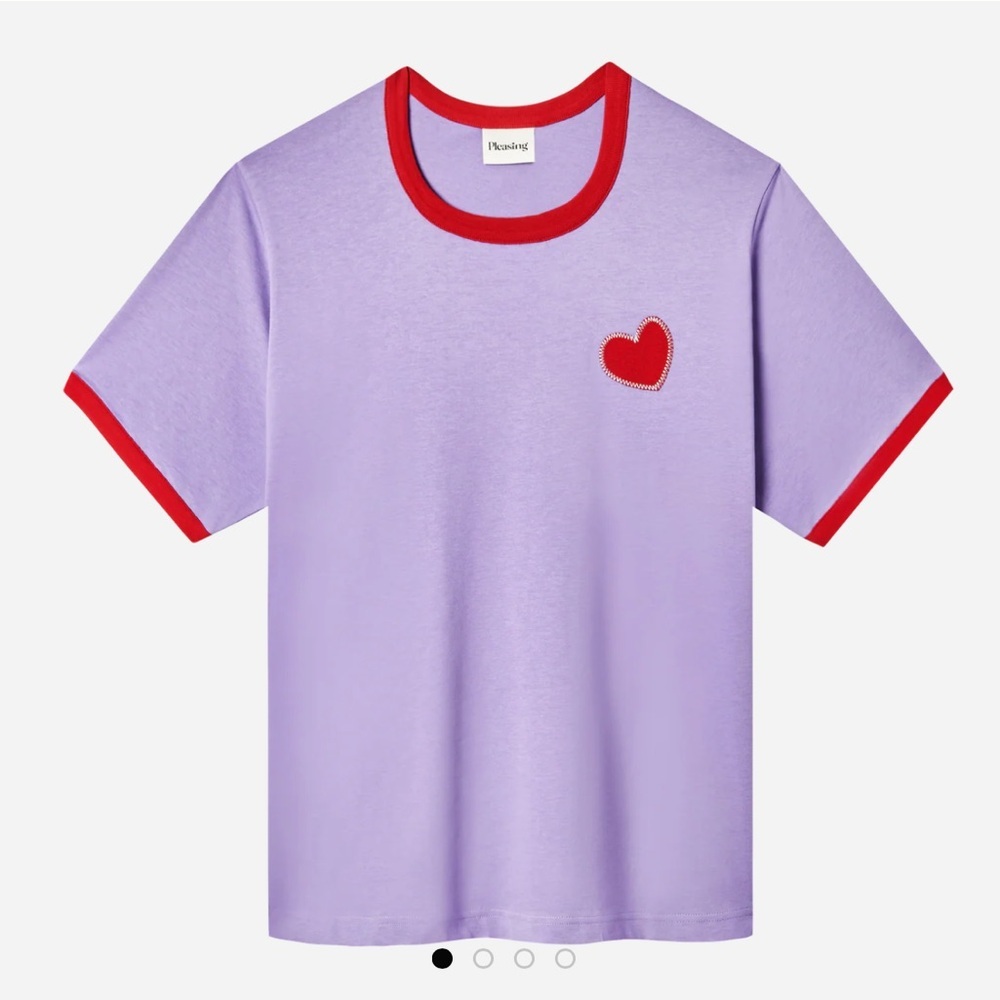 NWOT Harry Styles Pleasing | Loves you Ringer‎ Tee in violet cherry. (Sold out)